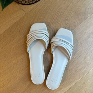 Flat Cream Sandals